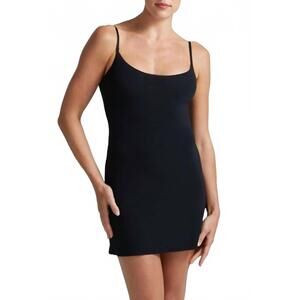 NEW COMMANDO mini half slip dress in black